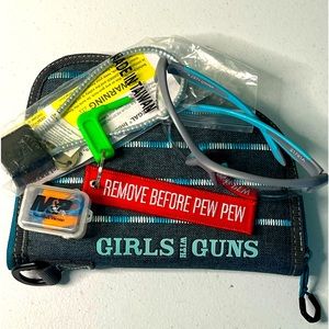 Ladies Gun Case, Shooting Glasses, Gun Lock, Ear Protection & Gun Tag
